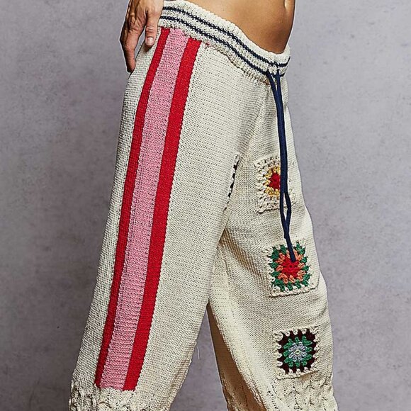 Large- POL Chenille Yarn Granny Crochet Pants (IVORY) - Picture 2 of 4